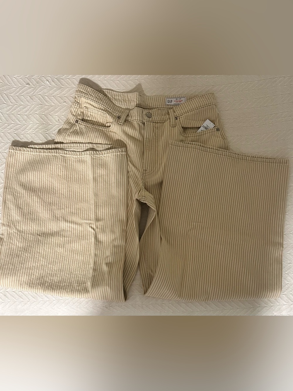 Low Slung Stripe Extra Baggy Jeans in Color
Khaki tan stripe - Picture 5 of 6